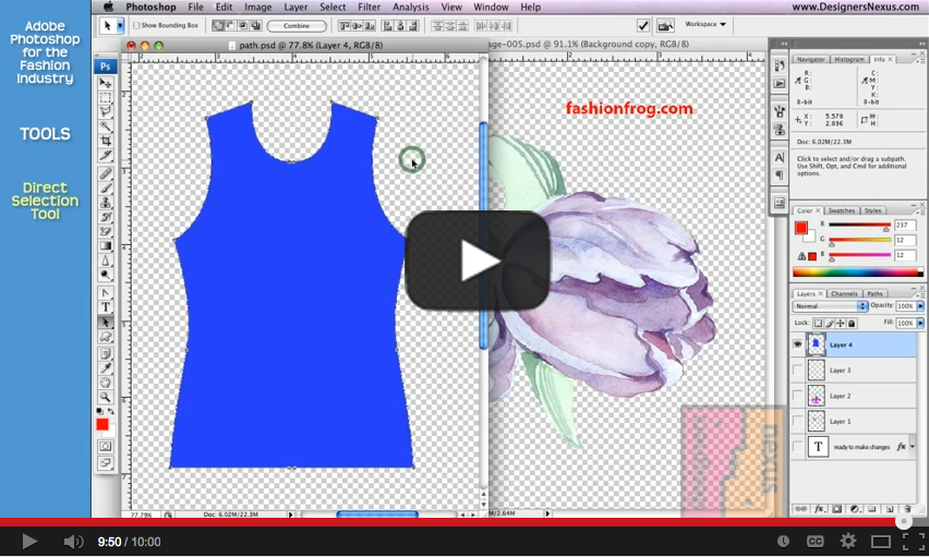 Photoshop for Fashion 11 Path Editing