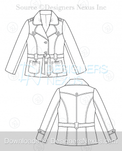 Fashion Sketching & Design Templates: Blazer Fashion Sketches/Flats