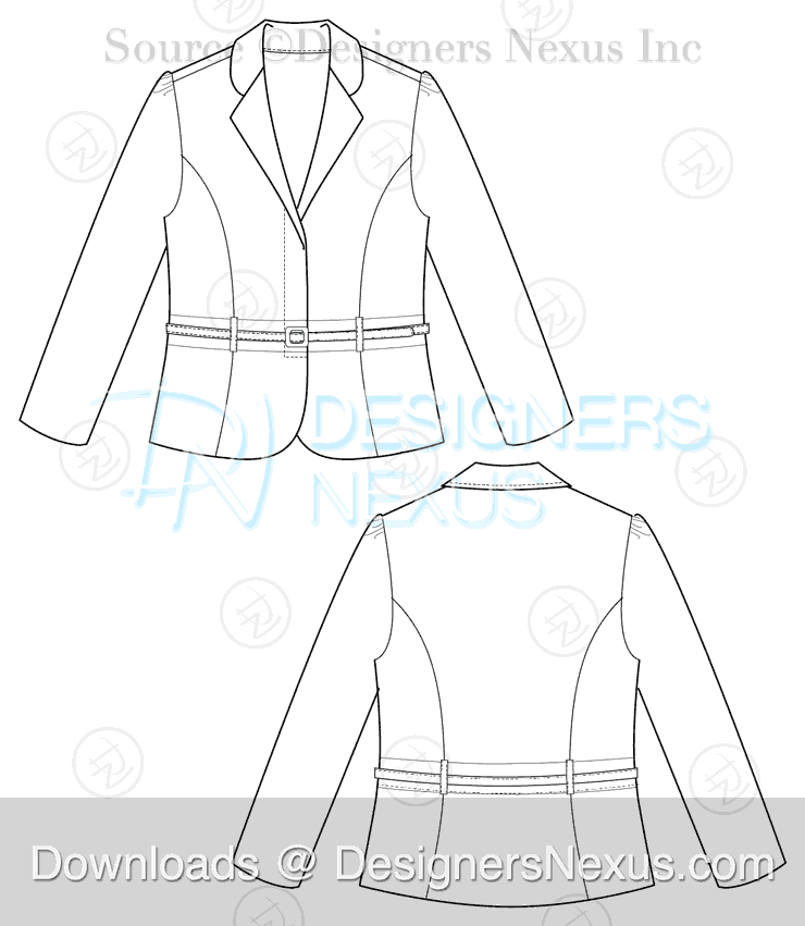 Fashion Sketching Design Templates Blazer Fashion Sketches Flats
