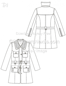 Free Downloads: Illustrator Coat Flat Sketches