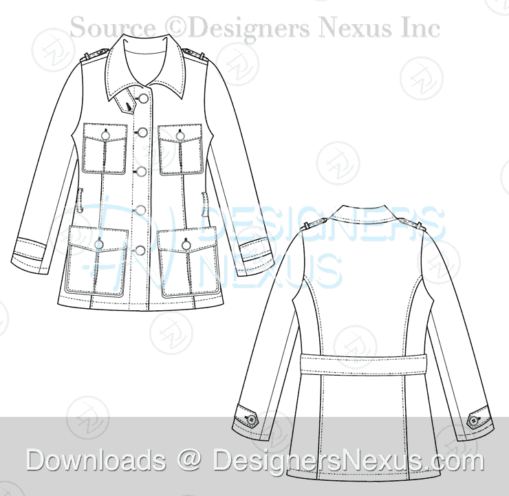 Fashion Flat Sketches For Jackets  PrestigeProDesigncom  Fashion  illustration sketches Fashion templates Fashion drawing