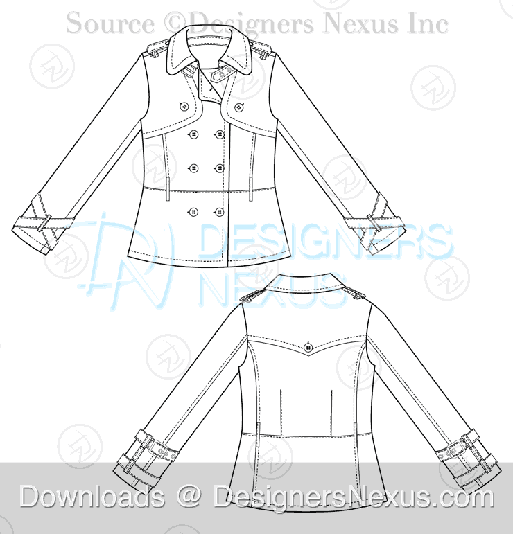 Free Downloads: Illustrator Coat Flat Sketches