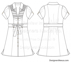 flat fashion sketch dress 029 preview