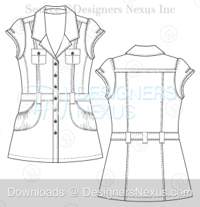 Free Fashion Downloads: Illustrator Dress Flat Sketches