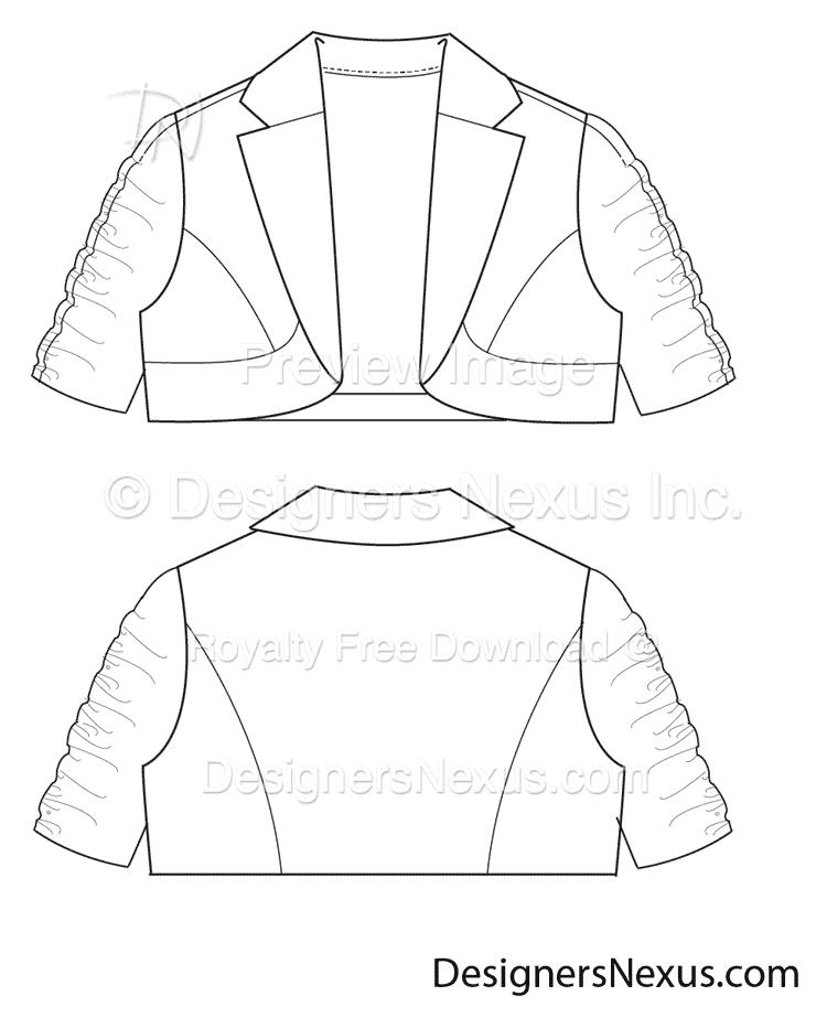 flat fashion sketch jacket 023 preview