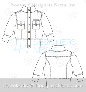 flat fashion sketch jacket 026 download preview