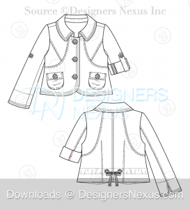 flat fashion sketch jacket 027 download preview