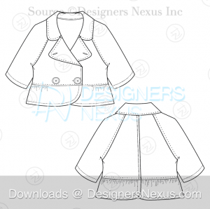 flat fashion sketch jacket 029 preview image