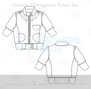 flat fashion sketch jacket 030 preview image