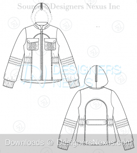 Free Illustrator Fashion Templates: Jacket Flat Sketches