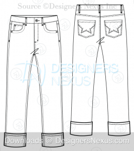 Free Downloads: Illustrator Pants Flat Sketches