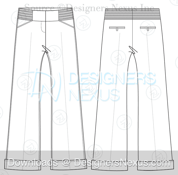 Free Downloads: Illustrator Pants Flat Sketches