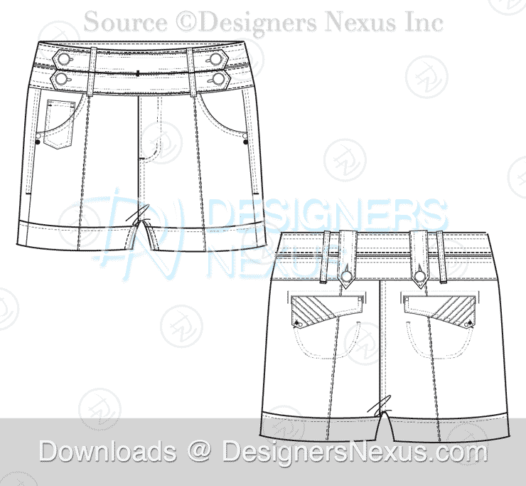 Free Downloads: Illustrator Pants Flat Sketches