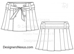 flat fashion sketch skirt 018 download preview