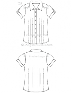 flat fashion sketch top 022 preview image