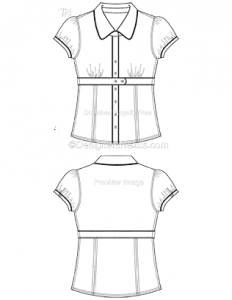 flat fashion sketch top 026 preview