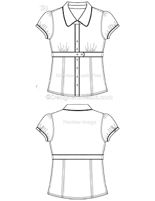 flat fashion sketch top 026 preview