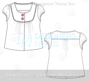 flat fashion sketch top 045 preview images
