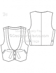 Flat Fashion Sketches: Vest Template 010 - Designers Nexus
