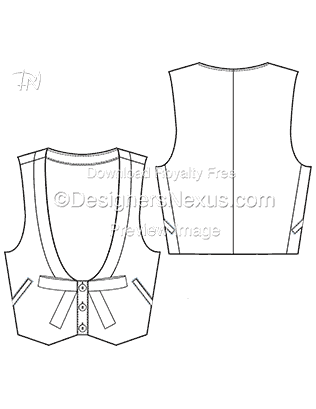 flat fashion sketch vest 010 preview