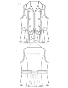 Preview flat fashion sketch vest 012