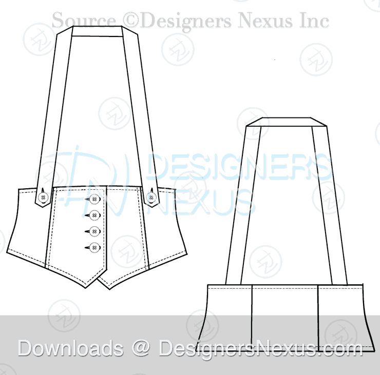 flat fashion sketch vest 015 preview image