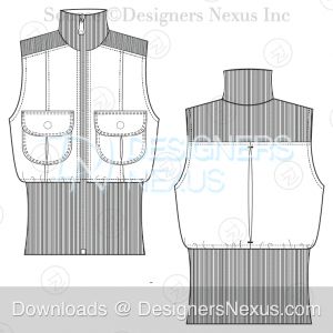 flat fashion sketch vest 038 preview image