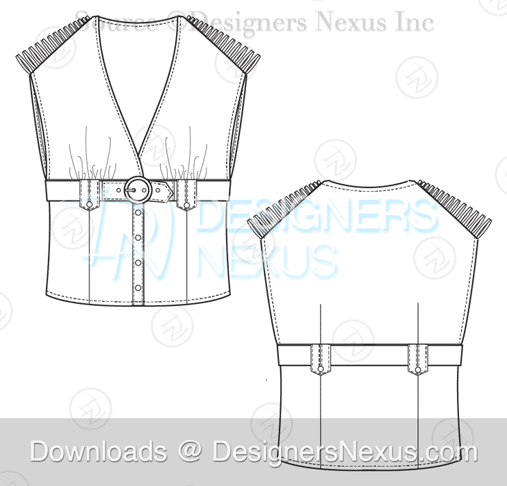 Free Downloads: Illustrator Vest Flat Sketches